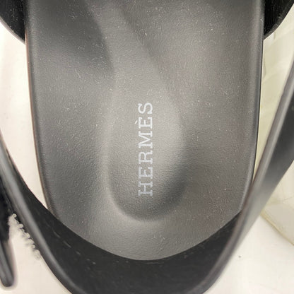 【中古品】【メンズ】 HERMES エルメス 22AW エレクトリック レザー バックストラップ サンダル RS222860ZH4102302 靴 183-250630-KS-02-tei サイズ：41 カラー：ブラック 万代Net店