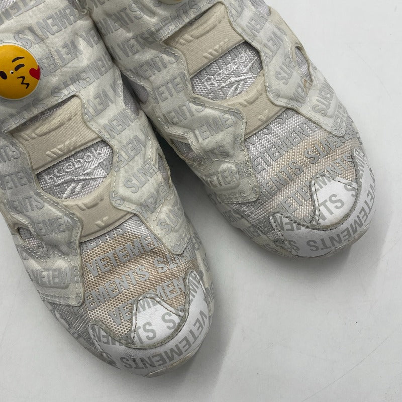【ジャンク品】【メンズ】 REEBOK×VETEMENTS リーボック ヴェトモン INSTAPUMP FURY VET "EMOJI" インスタポンプフューリー エモジ スニーカー 靴 ※本体のみ 162-250927-nm-10-tei サイズ：25.5cm カラー：ホワイト 万代Net店
