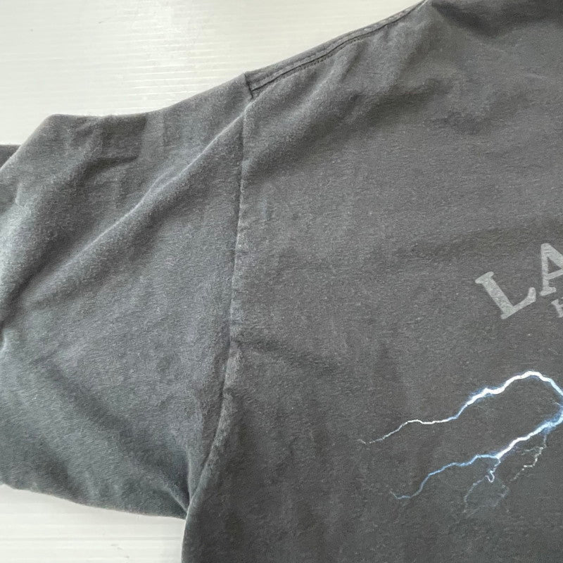 【中古品】【メンズ】 HARLEY DAVIDSON ハーレーダビッドソン BLUE FIRE LOGO BACK THUNDER PRINT TEE ブルーファイヤー ロゴ バックサンダープリント Tシャツ 半袖 トップス HANESボディ 145-250701-kk-14-tei サイズ：L カラー：ブラック 万代Net店