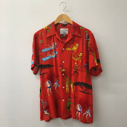【中古品】【メンズ】 WACKO MARIA ワコマリア × NECKFACE ネックフェイス 別注 コラボ 20SS S/S HAWAIIAN SHIRT (NECKFACE-WM-HI08) ショートスリーブ ハワイアンシャツ 半袖 トップス アロハシャツ 140-250702-kk-02-tei サイズ：M カラー：レッド 万代Net店