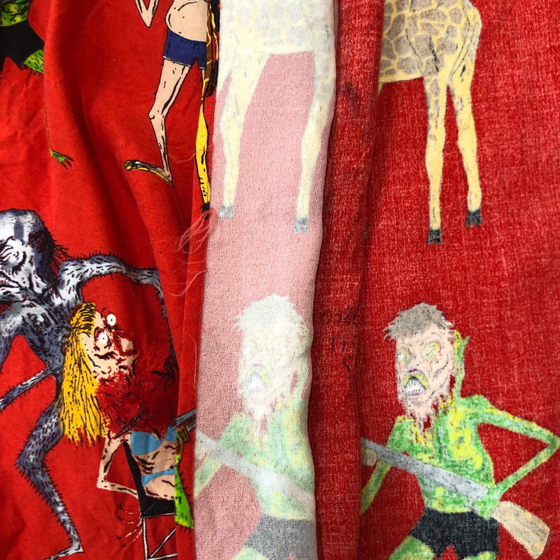 【中古品】【メンズ】 WACKO MARIA ワコマリア × NECKFACE ネックフェイス 別注 コラボ 20SS S/S HAWAIIAN SHIRT (NECKFACE-WM-HI08) ショートスリーブ ハワイアンシャツ 半袖 トップス アロハシャツ 140-250702-kk-02-tei サイズ：M カラー：レッド 万代Net店