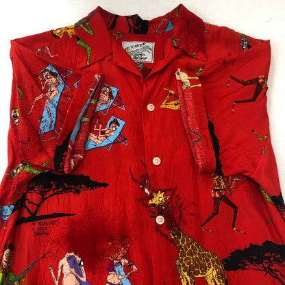 【中古品】【メンズ】 WACKO MARIA ワコマリア × NECKFACE ネックフェイス 別注 コラボ 20SS S/S HAWAIIAN SHIRT (NECKFACE-WM-HI08) ショートスリーブ ハワイアンシャツ 半袖 トップス アロハシャツ 140-250702-kk-02-tei サイズ：M カラー：レッド 万代Net店