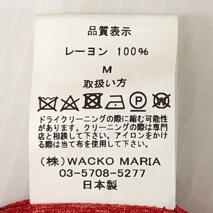 【中古品】【メンズ】 WACKO MARIA ワコマリア × NECKFACE ネックフェイス 別注 コラボ 20SS S/S HAWAIIAN SHIRT (NECKFACE-WM-HI08) ショートスリーブ ハワイアンシャツ 半袖 トップス アロハシャツ 140-250702-kk-02-tei サイズ：M カラー：レッド 万代Net店