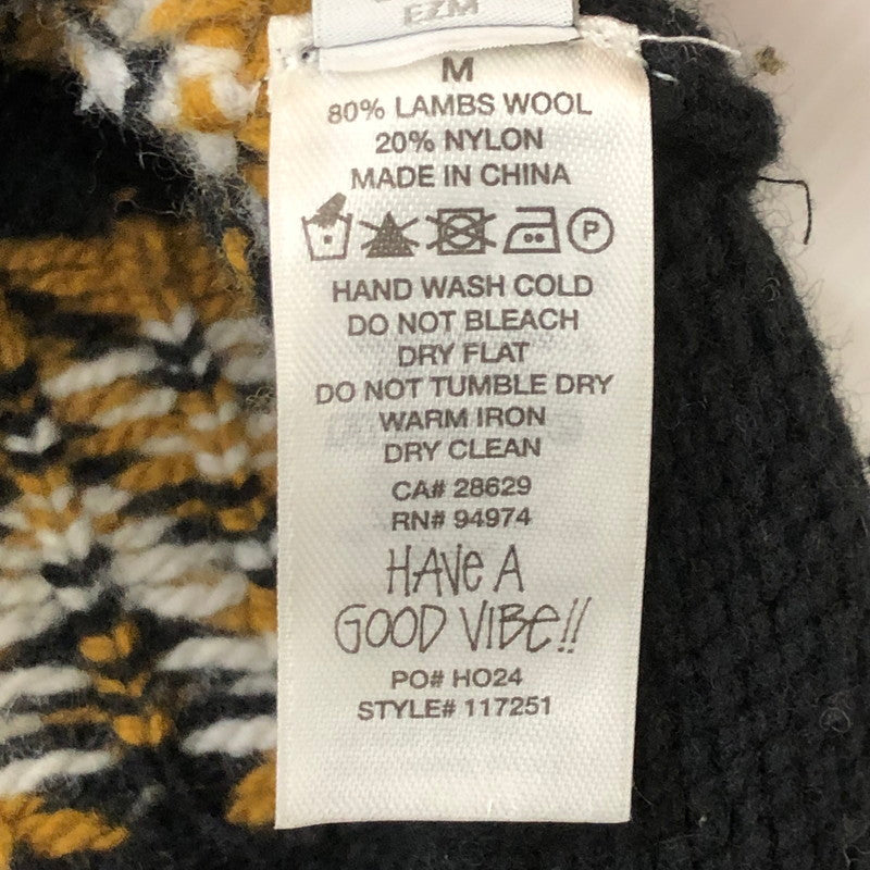 【中古品】【メンズ】 ステューシー ROLL NECK FAIRISLE SWEATER 117251 ロール ネック フェアアイル セーター トップス ニット 142-250704-KS-09-teih サイズ：M カラー：ブラック 万代Net店