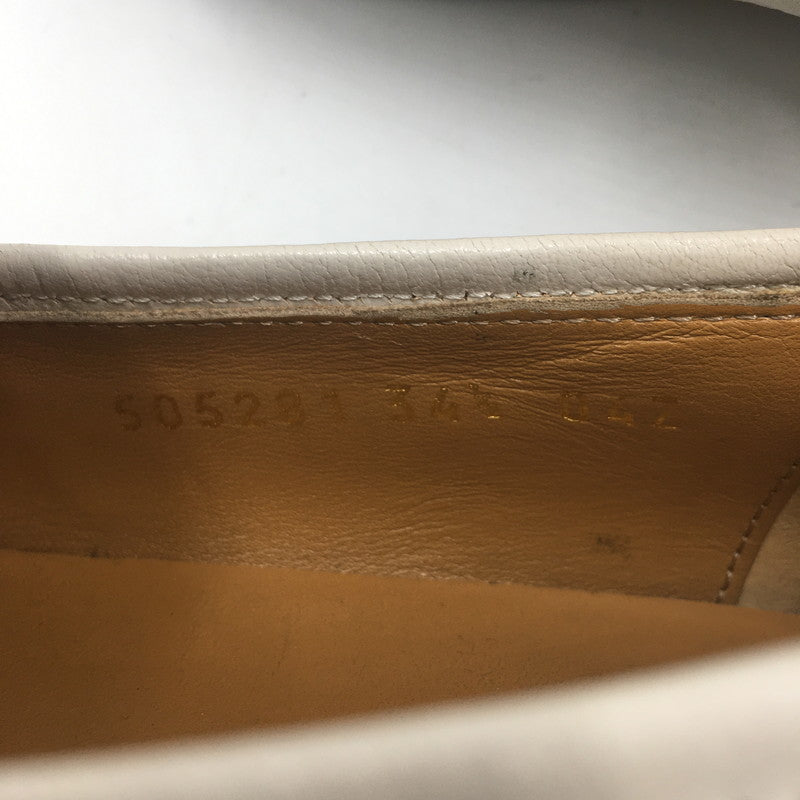 【中古品】【レディース】 GUCCI グッチ ヨルダーン エンブロイダリー ローファー 505281 靴 刺繍 183-250702-KS-02-tei サイズ：34 1/2 カラー：ホワイト 万代Net店