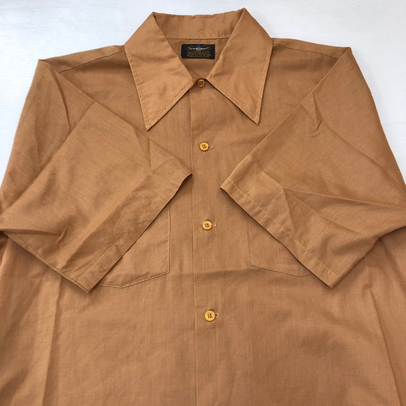 【中古品】【メンズ】 PENNEY’S ペニーズ 70’s TOWNCRAFT S/S SHIRTS VINTAGE 70年代 タウンクラフト ショートスリーブ シャツ 半袖 トップス ヴィンテージ 145-250708-yo-22-tei サイズ：L カラー：ライトブラウン 万代Net店