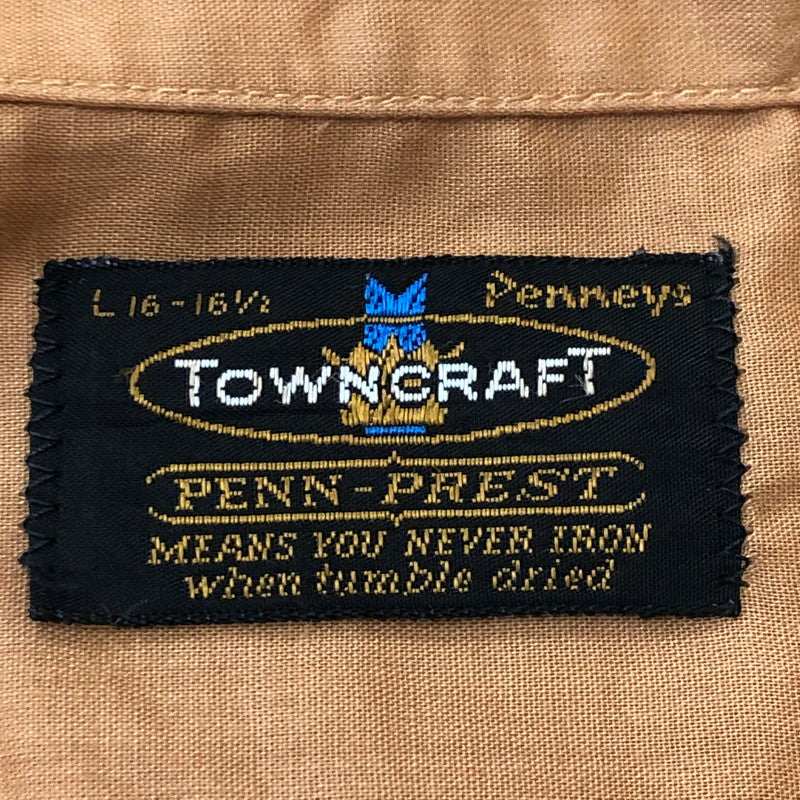 【中古品】【メンズ】 PENNEY’S ペニーズ 70’s TOWNCRAFT S/S SHIRTS VINTAGE 70年代 タウンクラフト ショートスリーブ シャツ 半袖 トップス ヴィンテージ 145-250708-yo-22-tei サイズ：L カラー：ライトブラウン 万代Net店