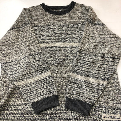 【中古品】【メンズ】 Levi's リーバイス 90’s RIB COLOR KNIT 90年代 リブ カラー ニット 長袖 トップス 145-250708-yo-15-tei サイズ：L カラー：グレー 万代Net店