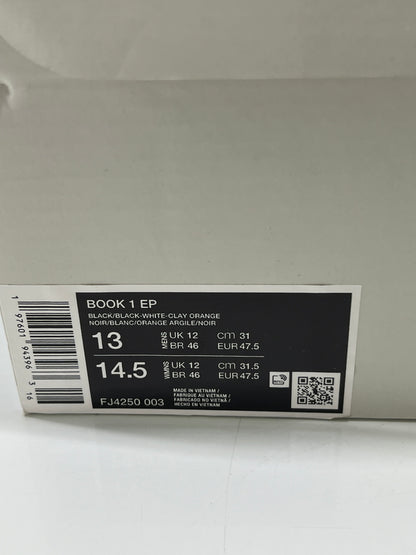 【中古美品】【メンズ】 NIKE ナイキ FJ4250-003 BOOK 1 EP 靴 シューズ スニーカー 160-260924-AS-24-hon サイズ：31cm US13 カラー：BLACK/BLACK-WHITE-CLAY ORANGE 万代Net店