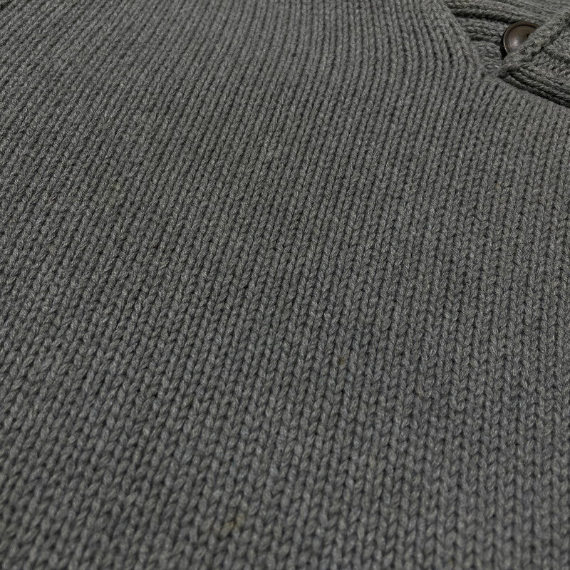 【中古品】【メンズ】 POLO RALPH LAUREN ポロ ラルフ ローレン 90's SHAWL COLLAR KNIT 90年代 ショール カラー ニット 長袖 トップス 147-260805-sa-12-tei サイズ：L カラー：グレー 万代Net店