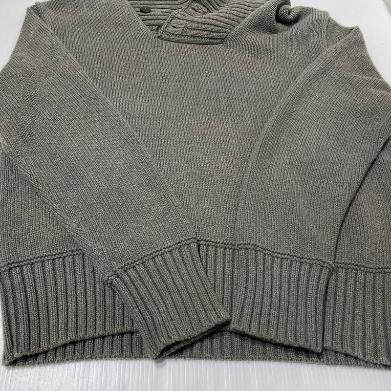 【中古品】【メンズ】 POLO RALPH LAUREN ポロ ラルフ ローレン 90's SHAWL COLLAR KNIT 90年代 ショール カラー ニット 長袖 トップス 147-260805-sa-12-tei サイズ：L カラー：グレー 万代Net店