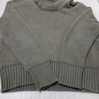 【中古品】【メンズ】 POLO RALPH LAUREN ポロ ラルフ ローレン 90's SHAWL COLLAR KNIT 90年代 ショール カラー ニット 長袖 トップス 147-260805-sa-12-tei サイズ：L カラー：グレー 万代Net店