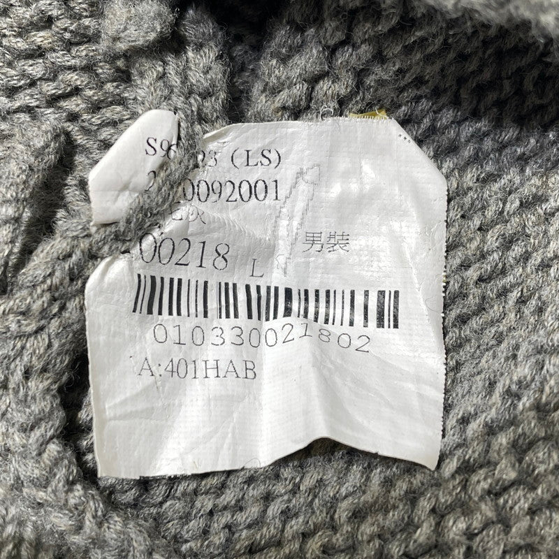 【中古品】【メンズ】 POLO RALPH LAUREN ポロ ラルフ ローレン 90's SHAWL COLLAR KNIT 90年代 ショール カラー ニット 長袖 トップス 147-260805-sa-12-tei サイズ：L カラー：グレー 万代Net店