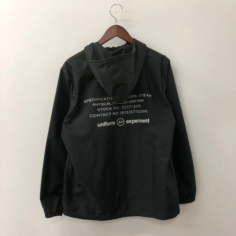 【中古品】【メンズ】 uniform experiment ユニフォームエクスペリメント 17AW UEN PHYSICAL FITNESS HOOD BLOUSON UE-178015 ウエン フィジカル フィットネス フード ブルゾン ライトアウター 142-250709-yo-08-tei サイズ：1 カラー：ブラック 万代Net店