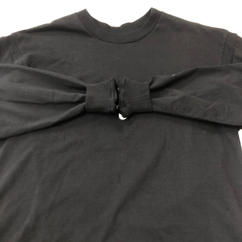 【中古品】【メンズ】 SEQUEL シークエル 23AW LOGO L/S T-SHIRT SQ-23AW-ST-03 筆記 ロゴ ロングスリーブ Tシャツ 長袖 トップス 142-250709-yo-09-tei サイズ：S カラー：ブラック 万代Net店
