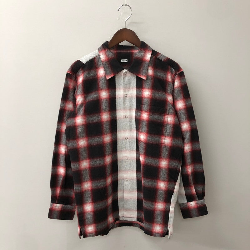 【中古品】【メンズ】 SEQUEL シークエル 23AW LINE NEL CHECK SHIRT ライン ネル チェック シャツ 長袖 トップス 142-250709-yo-11-fuzh サイズ：S カラー：レッド 万代Net店