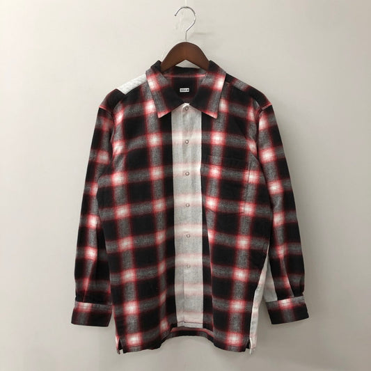 【中古品】【メンズ】 SEQUEL シークエル 23AW LINE NEL CHECK SHIRT ライン ネル チェック シャツ 長袖 トップス 142-250709-yo-11-fuzh サイズ：S カラー：レッド 万代Net店