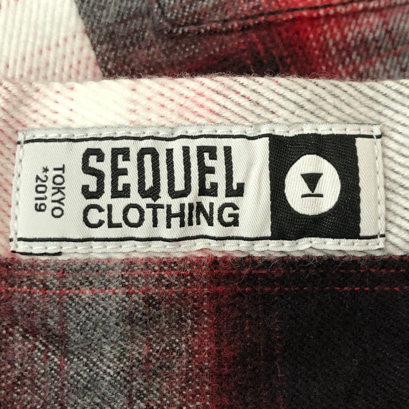【中古品】【メンズ】 SEQUEL シークエル 23AW LINE NEL CHECK SHIRT ライン ネル チェック シャツ 長袖 トップス 142-250709-yo-11-fuzh サイズ：S カラー：レッド 万代Net店