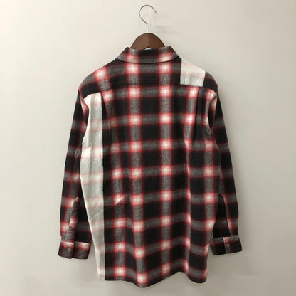 【中古品】【メンズ】 SEQUEL シークエル 23AW LINE NEL CHECK SHIRT ライン ネル チェック シャツ 長袖 トップス 142-250709-yo-11-fuzh サイズ：S カラー：レッド 万代Net店