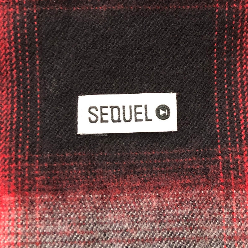 【中古品】【メンズ】 SEQUEL シークエル 23AW LINE NEL CHECK SHIRT ライン ネル チェック シャツ 長袖 トップス 142-250709-yo-11-fuzh サイズ：S カラー：レッド 万代Net店