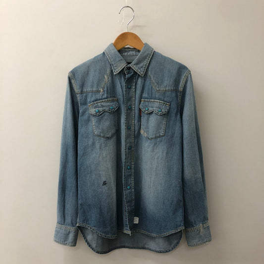 【中古品】【メンズ】 GOD SELECTION XXX ゴッドセレクション トリプルエックス L/S DAMAGE DENIM WESTERN SHIRT GX-A20-SH-03 ロングスリーブ ダメージ デニム ウエスタン シャツ 長袖 トップス 142-250709-yo-16-fuz サイズ：S カラー：ライトインディゴ 万代Net店