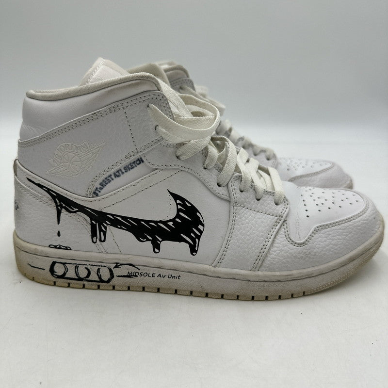 【現状渡し品】【メンズ】 NIKE 「STuREET」CUSTOM AIR JORDAN 1 MID INSPIRE SKETCH&DROP 554724-130 STuREET カスタム エアジョーダン1 ミッド 160-260210-nm-09-tei サイズ：26.5 万代Net店