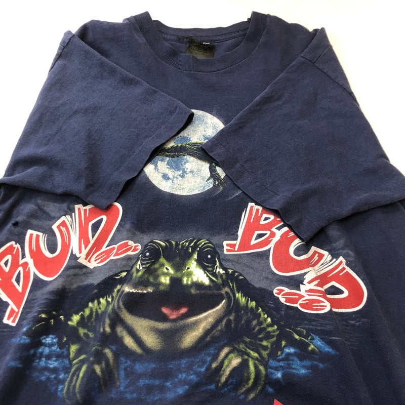 【現状渡し品】【メンズ】 CHANGES チェンジーズ 90's BUDWEISER FLOGS S/S T-SHIRT バドワイザー フロッグ ショートスリーブ Tシャツ 半袖 トップス 145-250711-ks-29-tei サイズ：L カラー：ネイビー 万代Net店