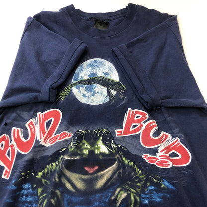 【現状渡し品】【メンズ】 CHANGES チェンジーズ 90's BUDWEISER FLOGS S/S T-SHIRT バドワイザー フロッグ ショートスリーブ Tシャツ 半袖 トップス 145-250711-ks-29-tei サイズ：L カラー：ネイビー 万代Net店