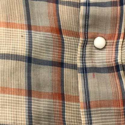 【中古品】【メンズ】 Levi's リーバイス 70's BIG E CHECK WESTERN SHIRT VINTAGE 70年代 ビッグE チェック ウエスタン シャツ 長袖 トップス ヴィンテージ 145-250715-yo-07-tei サイズ：L カラー：グレー 万代Net店