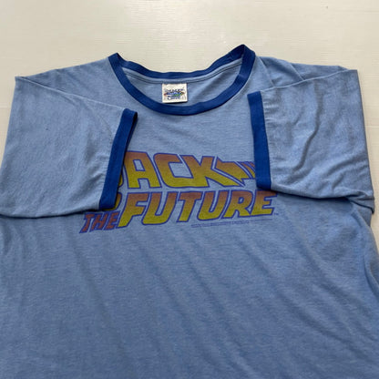 【中古品】【メンズ】 THUNDER CREEK サンダー クリーク BACK TO THE FUTURE RINGER TEE バック トゥー ザ フューチャー Tシャツ 半袖 トップス 145-260731-sa-05-tei サイズ：L カラー：ブルー 万代Net店