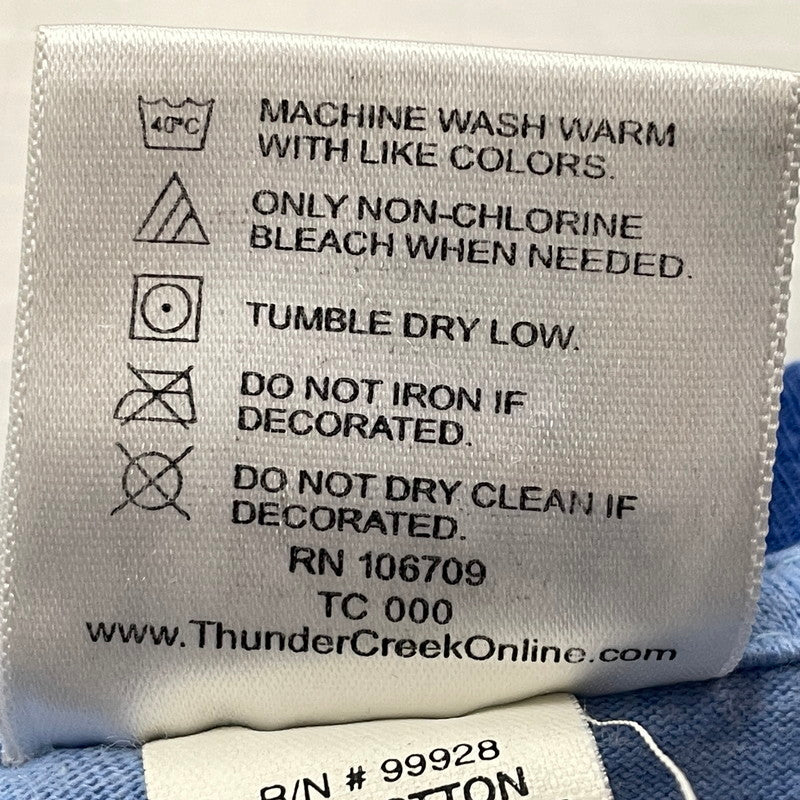 【中古品】【メンズ】 THUNDER CREEK サンダー クリーク BACK TO THE FUTURE RINGER TEE バック トゥー ザ フューチャー Tシャツ 半袖 トップス 145-260731-sa-05-tei サイズ：L カラー：ブルー 万代Net店