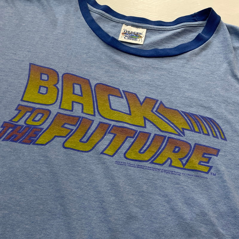 【中古品】【メンズ】 THUNDER CREEK サンダー クリーク BACK TO THE FUTURE RINGER TEE バック トゥー ザ フューチャー Tシャツ 半袖 トップス 145-260731-sa-05-tei サイズ：L カラー：ブルー 万代Net店