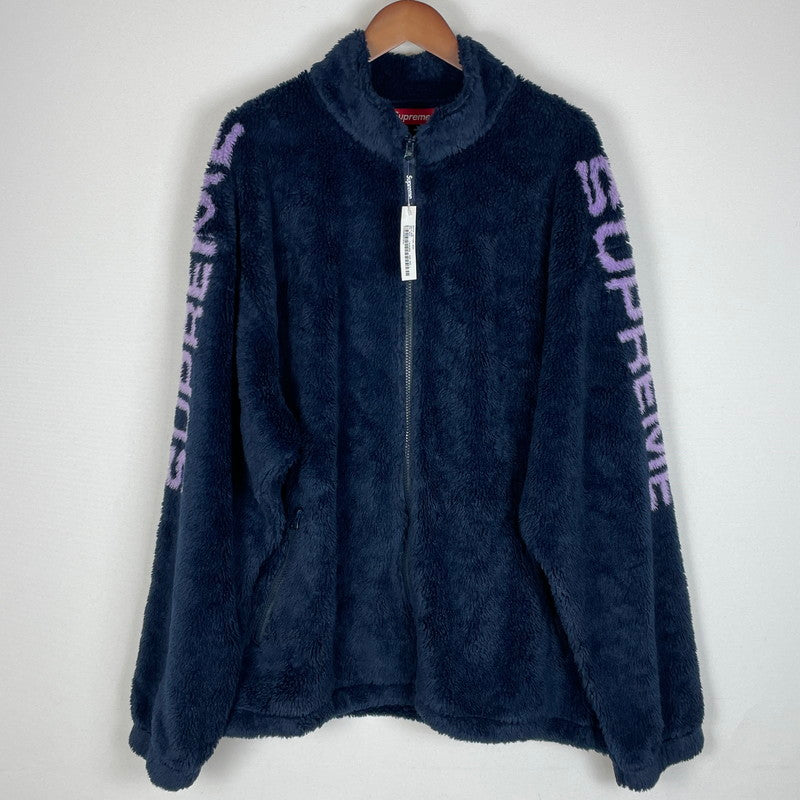 【中古品】【メンズ】 Supreme シュプリーム 25SS SHOULDER LOGO FLEECE JACKET ショルダーロゴ フリースジャケット ライトアウター 149-251218-yy-07-fuz サイズ：XXL カラー：ネイビー 万代Net店