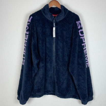 【中古品】【メンズ】 Supreme シュプリーム 25SS SHOULDER LOGO FLEECE JACKET ショルダーロゴ フリースジャケット ライトアウター 149-251218-yy-07-fuz サイズ：XXL カラー：ネイビー 万代Net店