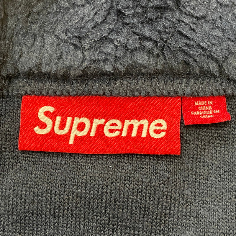 【中古品】【メンズ】 Supreme シュプリーム 25SS SHOULDER LOGO FLEECE JACKET ショルダーロゴ フリースジャケット ライトアウター 149-251218-yy-07-fuz サイズ：XXL カラー：ネイビー 万代Net店