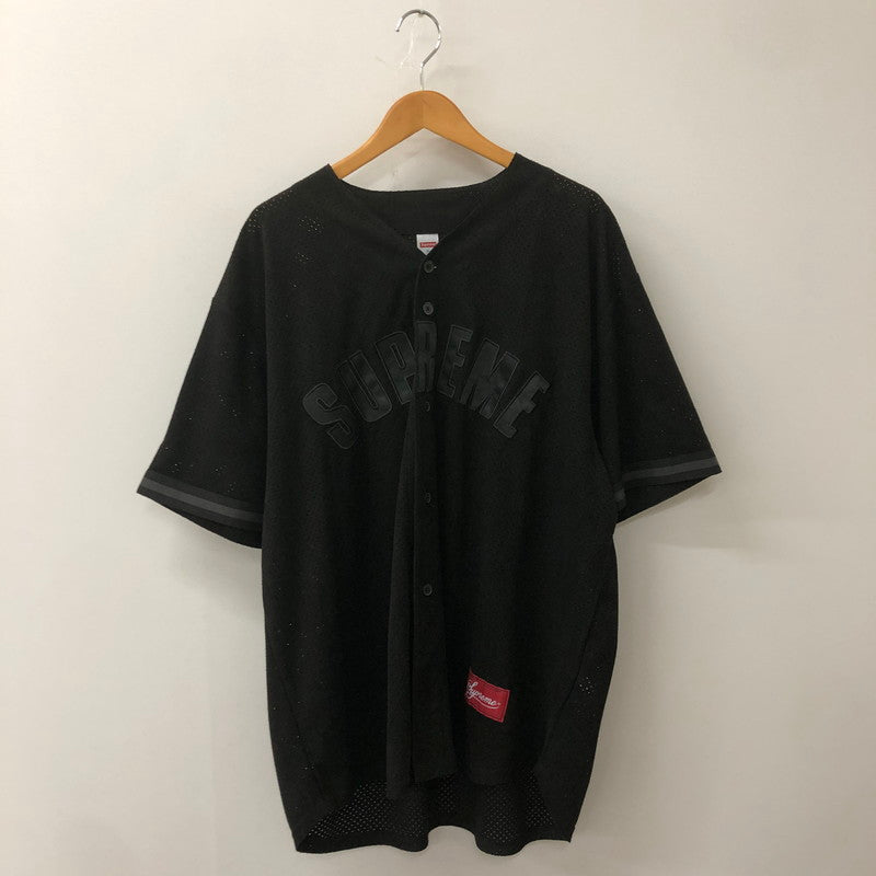 【中古美品】【メンズ】 Supreme シュプリーム 24SS ULTRASUEDE MESH BASEBALL JERSEY ウルトラスエード メッシュ ベースボールジャージ トップス 半袖シャツ 149-250731-kk-01-tei サイズ：XL カラー：ブラック 万代Net店