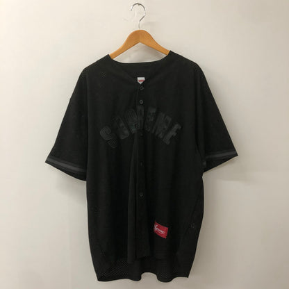【中古美品】【メンズ】 Supreme シュプリーム 24SS ULTRASUEDE MESH BASEBALL JERSEY ウルトラスエード メッシュ ベースボールジャージ トップス 半袖シャツ 149-250731-kk-01-tei サイズ：XL カラー：ブラック 万代Net店