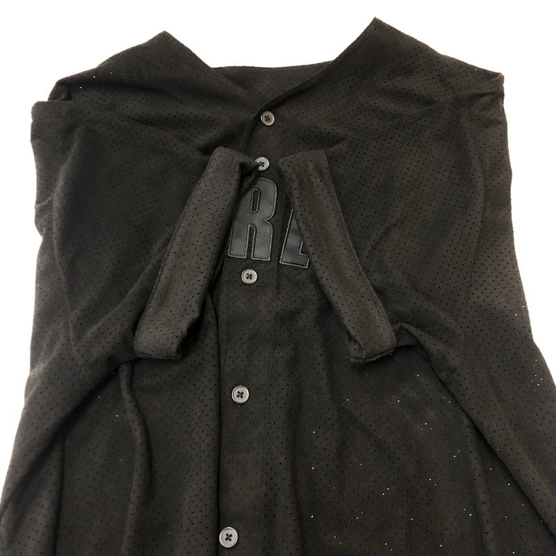 【中古美品】【メンズ】 Supreme シュプリーム 24SS ULTRASUEDE MESH BASEBALL JERSEY ウルトラスエード メッシュ ベースボールジャージ トップス 半袖シャツ 149-250731-kk-01-tei サイズ：XL カラー：ブラック 万代Net店