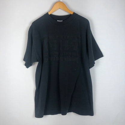 【現状渡し品】【メンズ】 ALL SPORT オールスポーツ 90’s S/S LOGO PRINT TEE 90年代 ショートスリーブ ロゴ プリント Tシャツ 半袖 トップス USA製 145-260128-ks-03-tei サイズ：XL カラー：ネイビー 万代Net店