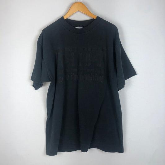 【現状渡し品】【メンズ】 ALL SPORT オールスポーツ 90’s S/S LOGO PRINT TEE 90年代 ショートスリーブ ロゴ プリント Tシャツ 半袖 トップス USA製 145-260128-ks-03-tei サイズ：XL カラー：ネイビー 万代Net店