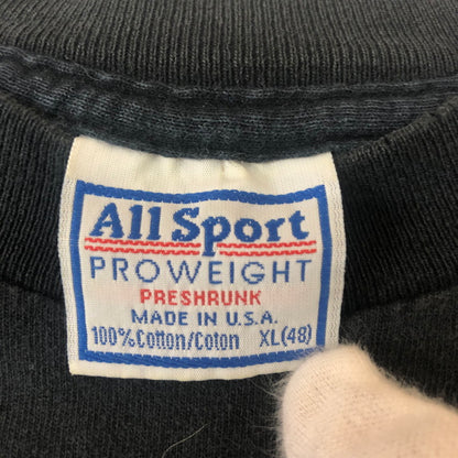 【現状渡し品】【メンズ】 ALL SPORT オールスポーツ 90’s S/S LOGO PRINT TEE 90年代 ショートスリーブ ロゴ プリント Tシャツ 半袖 トップス USA製 145-260128-ks-03-tei サイズ：XL カラー：ネイビー 万代Net店