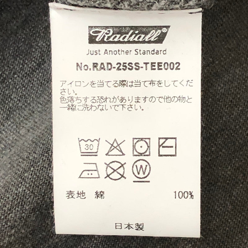 【中古品】【メンズ】 RADIALL ラディアル 25SS LOWLANE CREW NECK S/S T-SHIRT RAD-25SS-TEE002 ローレーン クルーネック ショートスリーブ Tシャツ 半袖 トップス 142-250715-yo-19-tei サイズ：XL カラー：チャコール 万代Net店