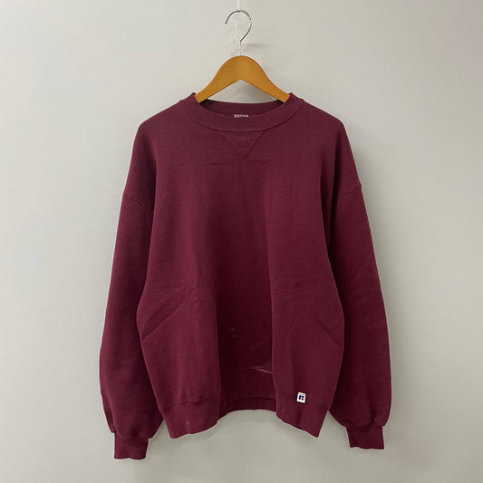 【中古品】【メンズ】 RUSSELL ATHLETIC ラッセル アスレティック 90’s V GADGET SWEAT 90年代 前Vガゼット スウェット 長袖 トップス トレーナー USA製 145-250717-yo-17-tei サイズ：L カラー：バーガンディ 万代Net店