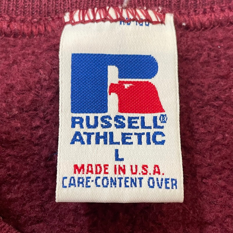 【中古品】【メンズ】 RUSSELL ATHLETIC ラッセル アスレティック 90’s V GADGET SWEAT 90年代 前Vガゼット スウェット 長袖 トップス トレーナー USA製 145-250717-yo-17-tei サイズ：L カラー：バーガンディ 万代Net店