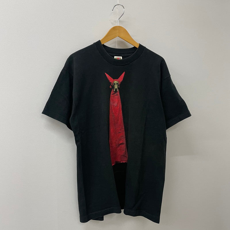 【現状渡し品】【メンズ】 FRUIT OF THE LOOM フルーツ オブ ザルーム 90's WILLIAM WEGMAN DEVIL DOG TEE 90年代 ウィリアムウェグマン デビル ドッグ Tシャツ 半袖 トップス 145-250717-yo-13-tei サイズ：L カラー：ブラック 万代Net店
