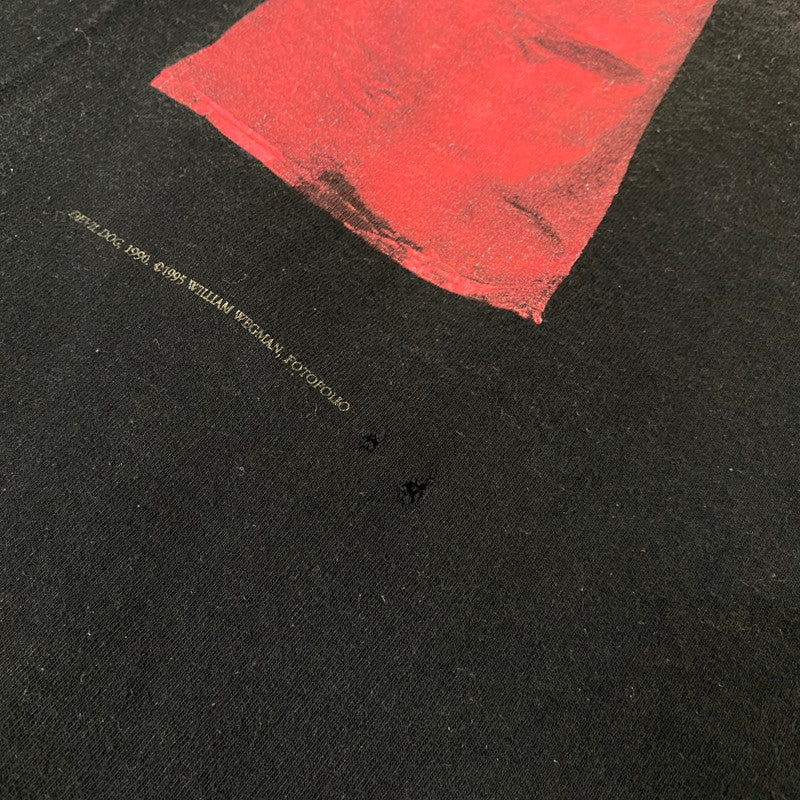 【現状渡し品】【メンズ】 FRUIT OF THE LOOM フルーツ オブ ザルーム 90's WILLIAM WEGMAN DEVIL DOG TEE 90年代 ウィリアムウェグマン デビル ドッグ Tシャツ 半袖 トップス 145-250717-yo-13-tei サイズ：L カラー：ブラック 万代Net店