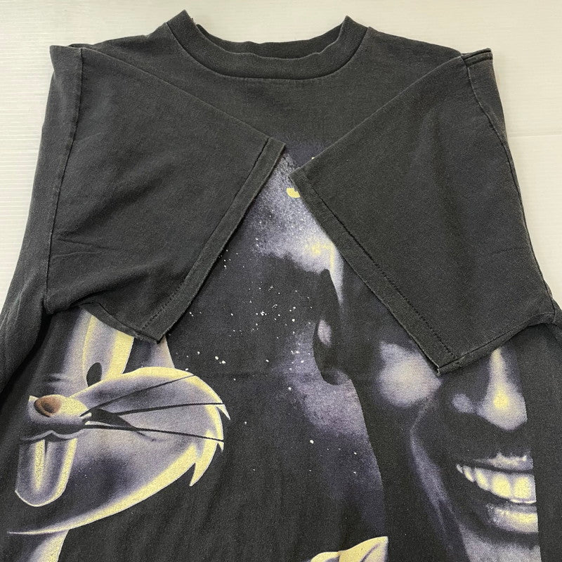 【中古品】【メンズ】 LOONEY TUNES ルーニー・テューンズ 90's SPACE JAM JORDAN × BUGS BUNNY T-SHIRT 90年代 スペース ジャム ジョーダン × バッグス バニー Tシャツ 半袖 トップス 145-250717-yo-15-fuz サイズ：L カラー：ブラック 万代Net店