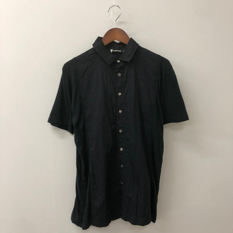 【中古品】【メンズ】 Alexander Wang アレキサンダーワン COTTON BUTTON S/S SHIRT コットン ボタン ショートスリーブ シャツ 半袖 トップス 141-250721-yo-03-tei サイズ：XS カラー：ブラック 万代Net店