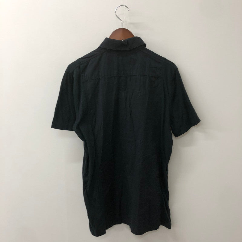 【中古品】【メンズ】 Alexander Wang アレキサンダーワン COTTON BUTTON S/S SHIRT コットン ボタン ショートスリーブ シャツ 半袖 トップス 141-250721-yo-03-tei サイズ：XS カラー：ブラック 万代Net店