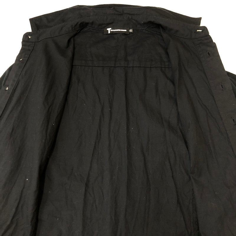 【中古品】【メンズ】 Alexander Wang アレキサンダーワン COTTON BUTTON S/S SHIRT コットン ボタン ショートスリーブ シャツ 半袖 トップス 141-250721-yo-03-tei サイズ：XS カラー：ブラック 万代Net店